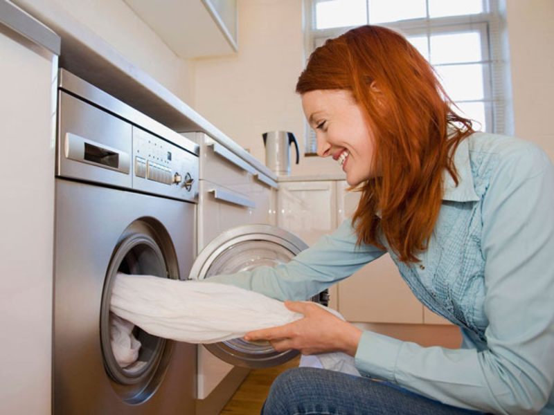 Cách giặt màn chụp bằng máy giặt