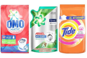 Những loại bột giặt cho máy giặt cửa trước phổ biến hiện nay