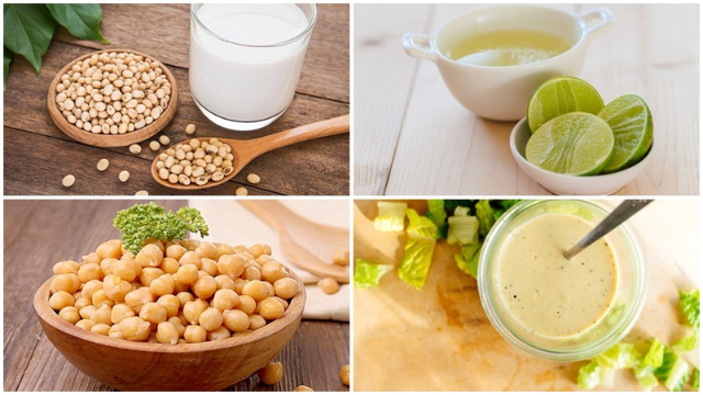 Nguyên liệu làm nước sốt mayonnaise tại nhà từ đậu nành