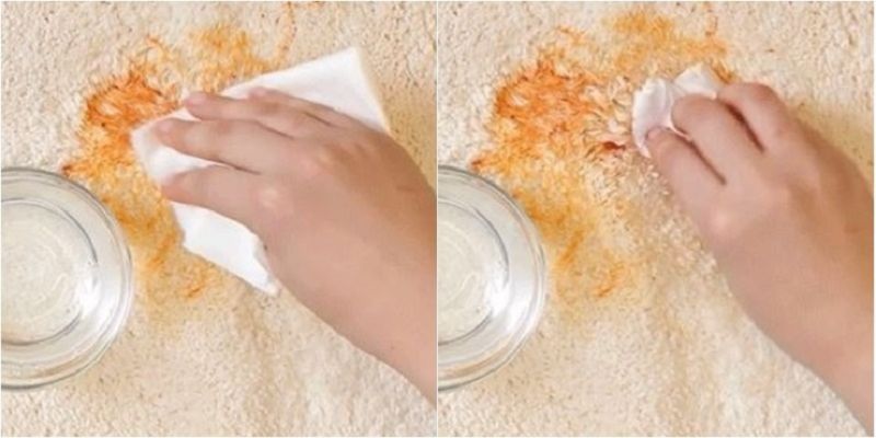 Cách Làm Sạch Vết Dầu Mỡ Cũ Hoặc Bám Sâu Trên Thảm