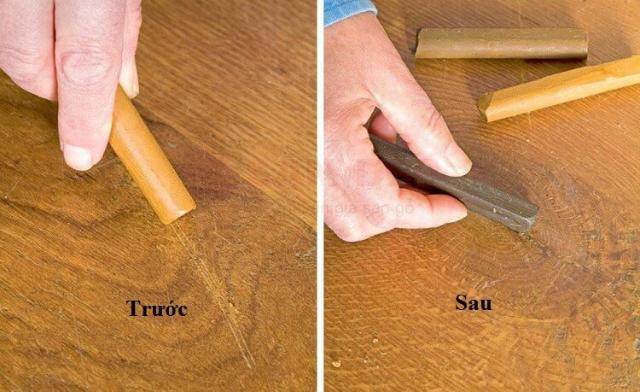 Phục hồi vết xước sâu bằng sáp màu